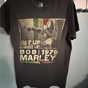 Zion Rootswear Bob Marley Tour Tee - Black and Gold